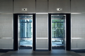 decorative woven metal mesh elevator