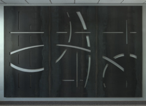 decorative black organic steel metal wall panel