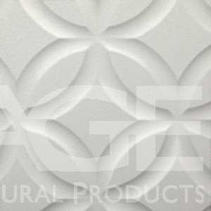 decorative carved dimensional metal panel arctic white