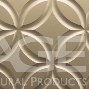 decorative carved dimensional metal panel champagne