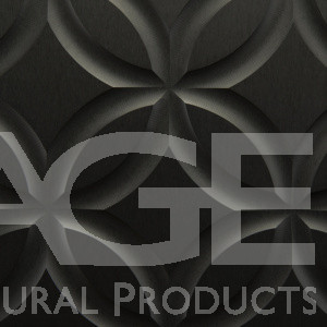 decorative carved dimensional metal panel matte black