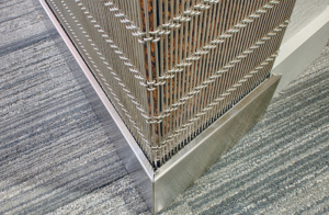 woven metal elevator lobby