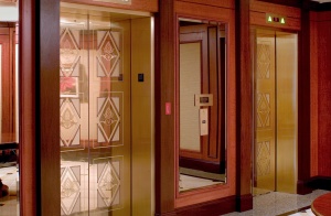 decorative metal elevator door