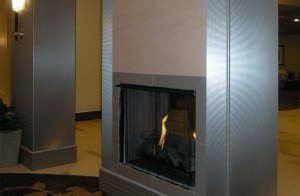 decorative metal fireplace wall panel